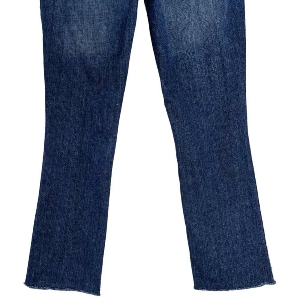 Levi’s Bootcut 515 Ankle Jeans Blue Denim Raw Hem Button Pocket Womens SZ 6 Long